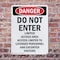 Signmission Do Not Enter Limited Access Area Danger Sign, Plastic, 10in W x 14in L, 2PK OS-2PACK-DS-P-1014-V-2134 - alternate 7
